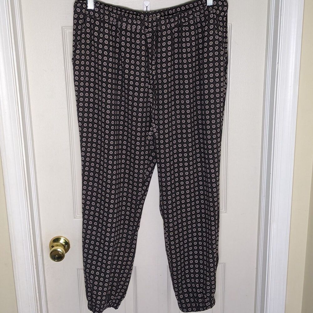 Merona XL Printed Jogger Pants | Boho Casual Lounge Comfy Travel Relaxed Fit